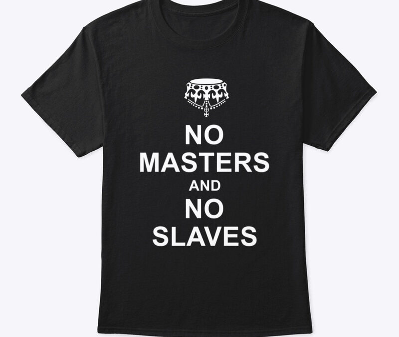 No Masters No Slaves Black Short